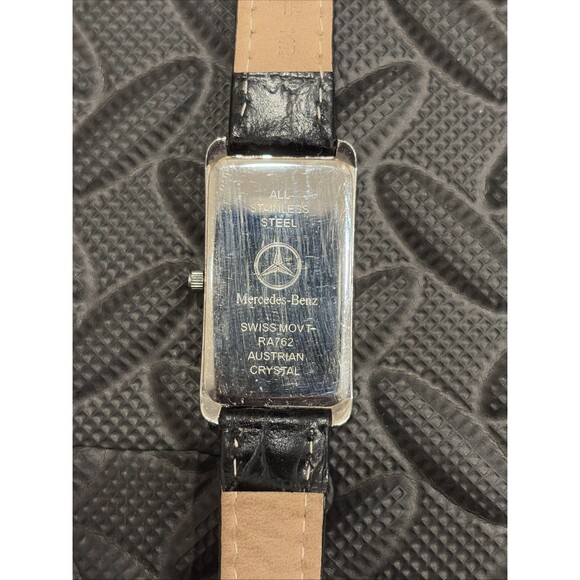 Rare Vtg Mercedes Benz Ladies Swarovski Austrian Crystal Swiss Movt Steel RA762